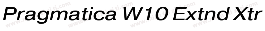 Pragmatica W10 Extnd Xtr Bd Ob字体转换
